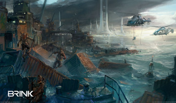 Картинка brink container city concept art видео игры