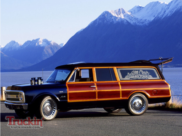 Обои картинки фото 1970, chevy, suburban, автомобили, custom, 5dr, off, road