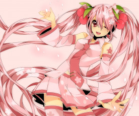 Картинка sakura miku аниме vocaloid девушка