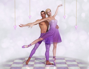 Картинка 3д графика people люди танец