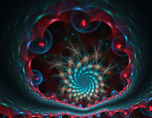 Картинка 3д графика fractal фракталы узор цвета фон