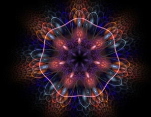 Картинка 3д графика fractal фракталы узор цвета фон