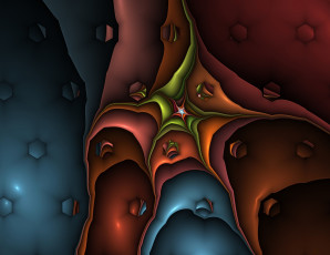 Картинка 3д графика fractal фракталы фон цвета узор