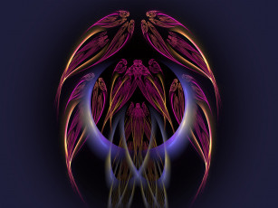 Картинка 3д графика fractal фракталы узор цвета фон