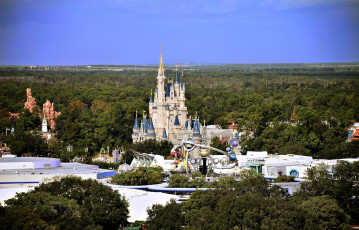 Картинка города диснейленд замок аттракционы