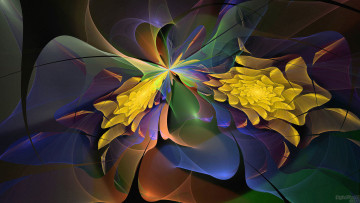 Картинка 3д графика fractal фракталы фон узор цвета