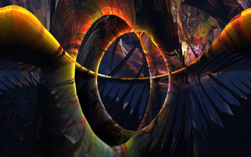 Картинка 3д графика fractal фракталы фон цвета узор