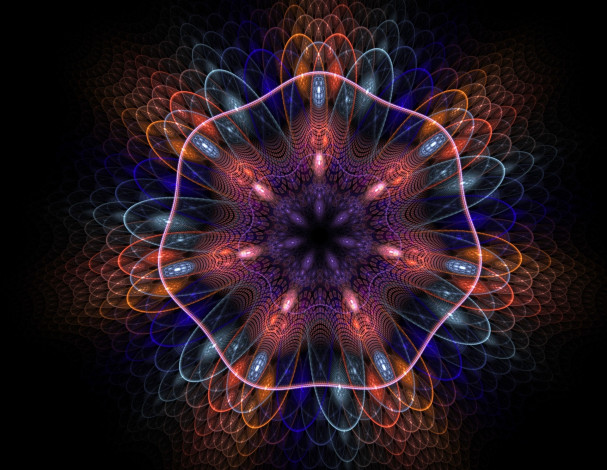 Обои картинки фото 3д, графика, fractal, фракталы, узор, цвета, фон