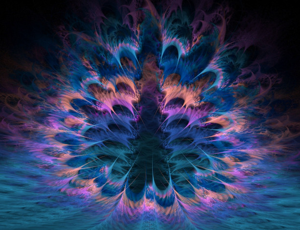 Обои картинки фото 3д, графика, fractal, фракталы, узор, цвета, фон