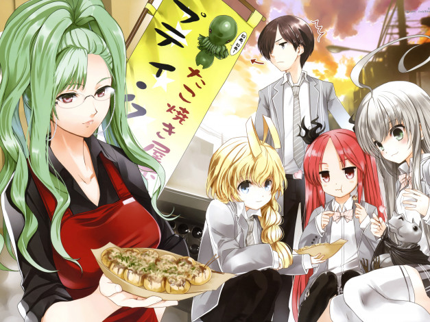 Обои картинки фото haiyore, nyaruko, san, аниме, kuuko, yasaka, mahiro