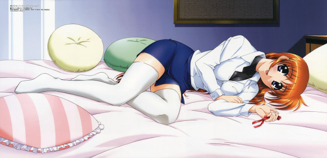 Обои картинки фото аниме, mahou, shoujo, lyrical, nanoha, девушка