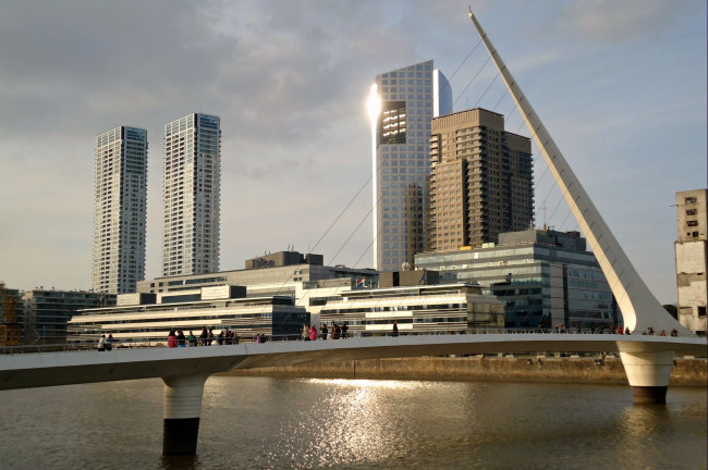 Обои картинки фото города, буэнос, айрес, аргентина, мост, небоскребы