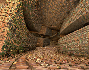 Картинка 3д графика fractal фракталы фон