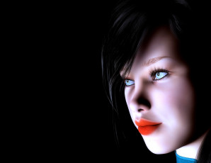 Картинка 3д графика portraits портрет девушка губы