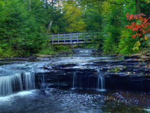 Картинка водопад природа водопады скалы пейзаж
