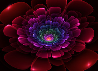 Картинка 3д графика flowers цветы лепестки