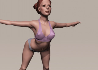 Картинка 3д графика people люди девушка