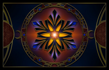 Картинка 3д графика fractal фракталы фон