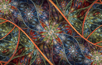 Картинка 3д графика fractal фракталы фон