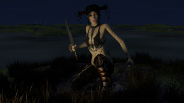 Картинка 3д графика amazon амазонки девушка меч