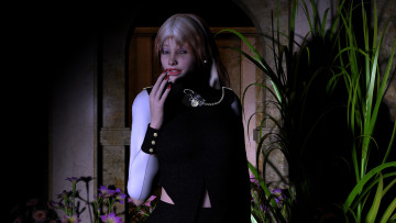 Картинка 3д графика people люди цветы девушка