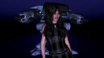 Картинка 3д графика people люди робот девушка