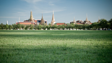 Картинка города бангкок таиланд поле дворцы