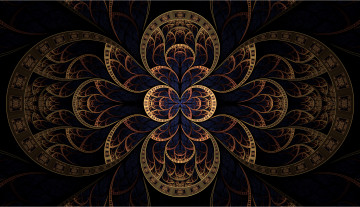 Картинка 3д графика fractal фракталы фон