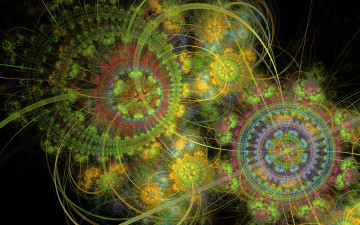 Картинка 3д графика fractal фракталы фон