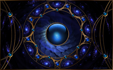 Картинка 3д графика fractal фракталы фон