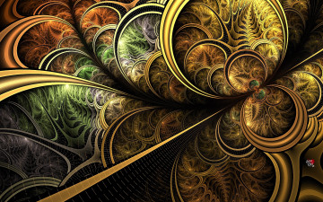 Картинка 3д графика fractal фракталы узор