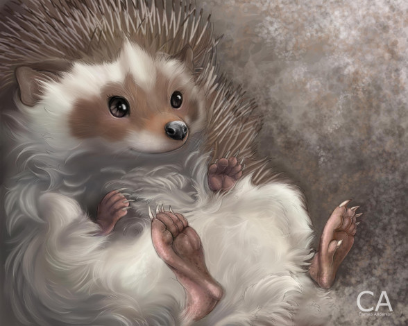 Обои картинки фото рисованные, животные, ежи, ежик