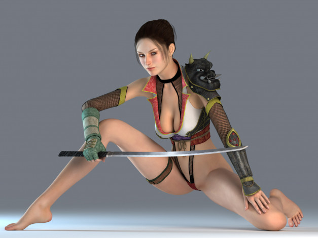 Обои картинки фото 3д, графика, amazon, амазонки, девушка, меч