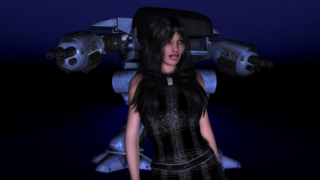 Обои картинки фото 3д, графика, people, люди, робот, девушка