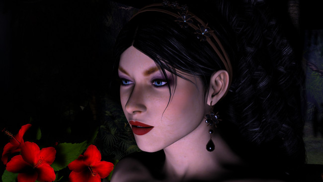 Обои картинки фото 3д, графика, portraits, портрет, лицо, девушка