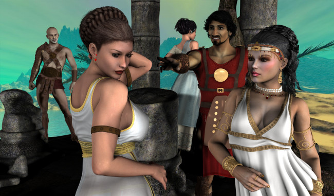 Обои картинки фото 3д, графика, people, люди, мальчики