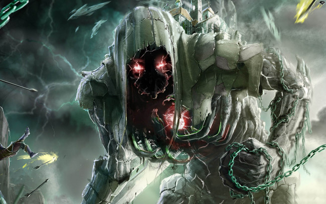 Обои картинки фото фэнтези, нежить, монстр, цепь