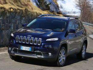Картинка автомобили jeep 2014 kl eu-spec limited cherokee темный
