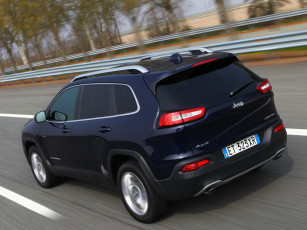 Картинка автомобили jeep kl темный 2014 limited eu-spec cherokee