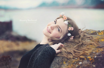 Картинка девушки -unsort+ брюнетки +шатенки венок