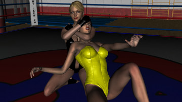 обоя 3д графика, people , люди, борьба, девушки, захват