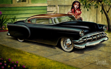 Картинка автомобили рисованные chevrolet