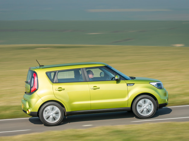 Обои картинки фото автомобили, kia, soul, зеленый, 2014, uk-spec