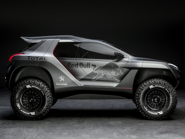 Обои картинки фото автомобили, peugeot, dkr, 2014г, 2008, темный