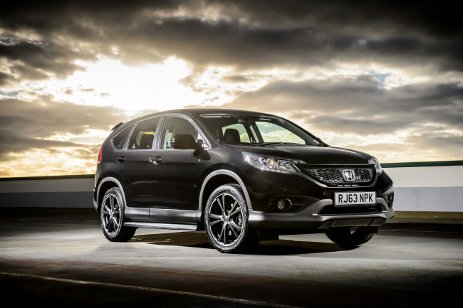 Обои картинки фото 2014 honda cr-v, автомобили, honda, закат, черный