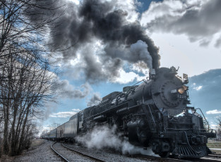 Картинка техника паровозы железная дорога рельсы паровоз