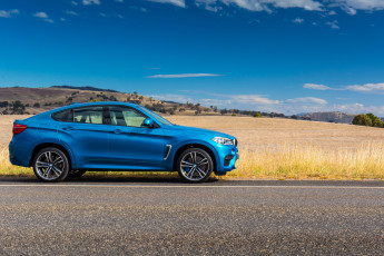 обоя автомобили, bmw, au-spec, f16, 2015г, голубой, x6, m