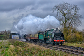 обоя техника, паровозы, паровоз, рельсы, дорога, железная