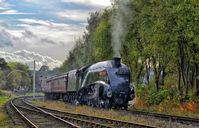 Обои картинки фото техника, паровозы, железная, дорога, рельсы, паровоз