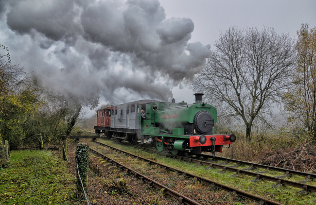 Обои картинки фото техника, паровозы, дорога, железная, паровоз, рельсы